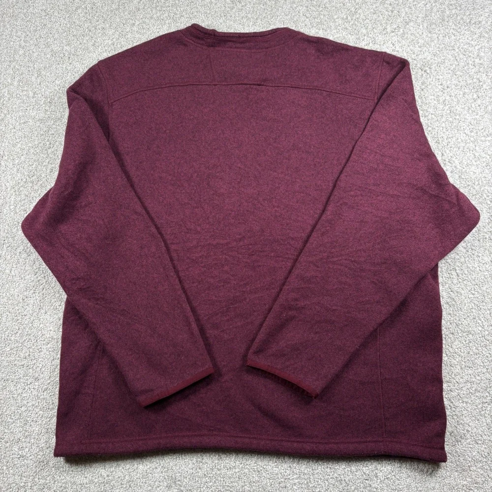 The North Face Gordon Lyons Pullover Mens XXL Burgundy Heather Fleece Sweater